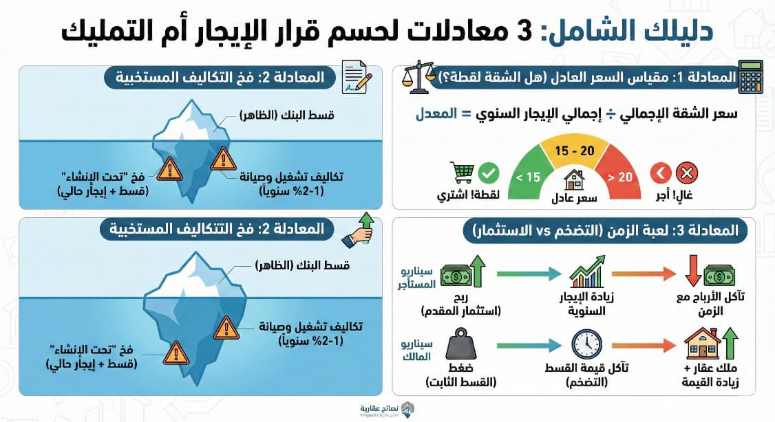 بالورقة والقلم… كيف تحسم جدل “الإيجار أم الشراء بمعادلات المستثمرين؟
