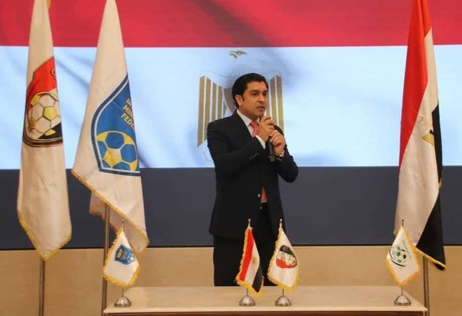 المصري أحمد سمير يفوز برئاسة الاتحاد العربي للميني فوتبول بالتزكية للمرة الثانية على التوالي