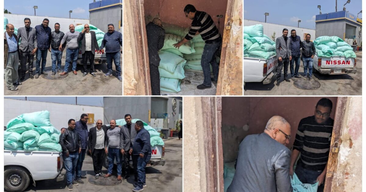 تموين الجيزة يضبط دقيق مدعم داخل مخزن بمنشأة القناطر لغرض بيعه في السوق السوداء