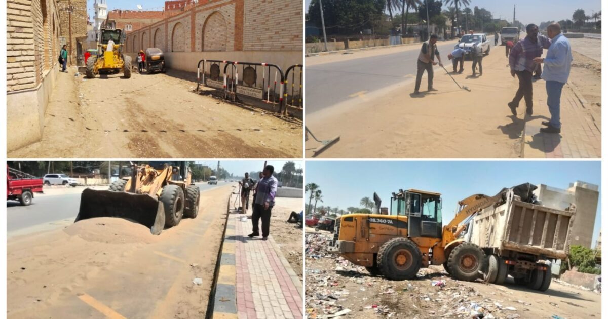 رئيس مدينة أبو النمرس بجنوب الجيزة يشن حملة نظافة لقرى المركز ومحيط الكنائس