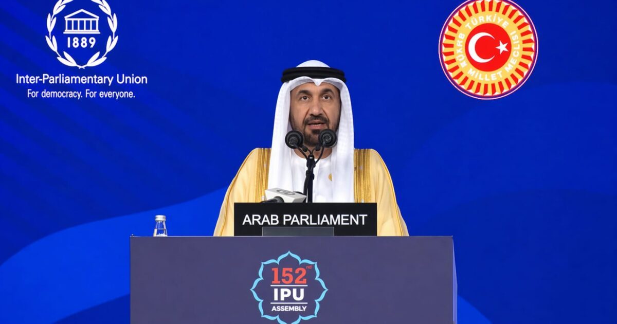 رئيس البرلمان العربي يطالب برلمانات العالم بإدانة الاعتداءات الإيرانية ضد الدول العربية، ويؤكد: أي مسار تفاوضي لا يشمل دول الخليج العربي يظل قاصراً