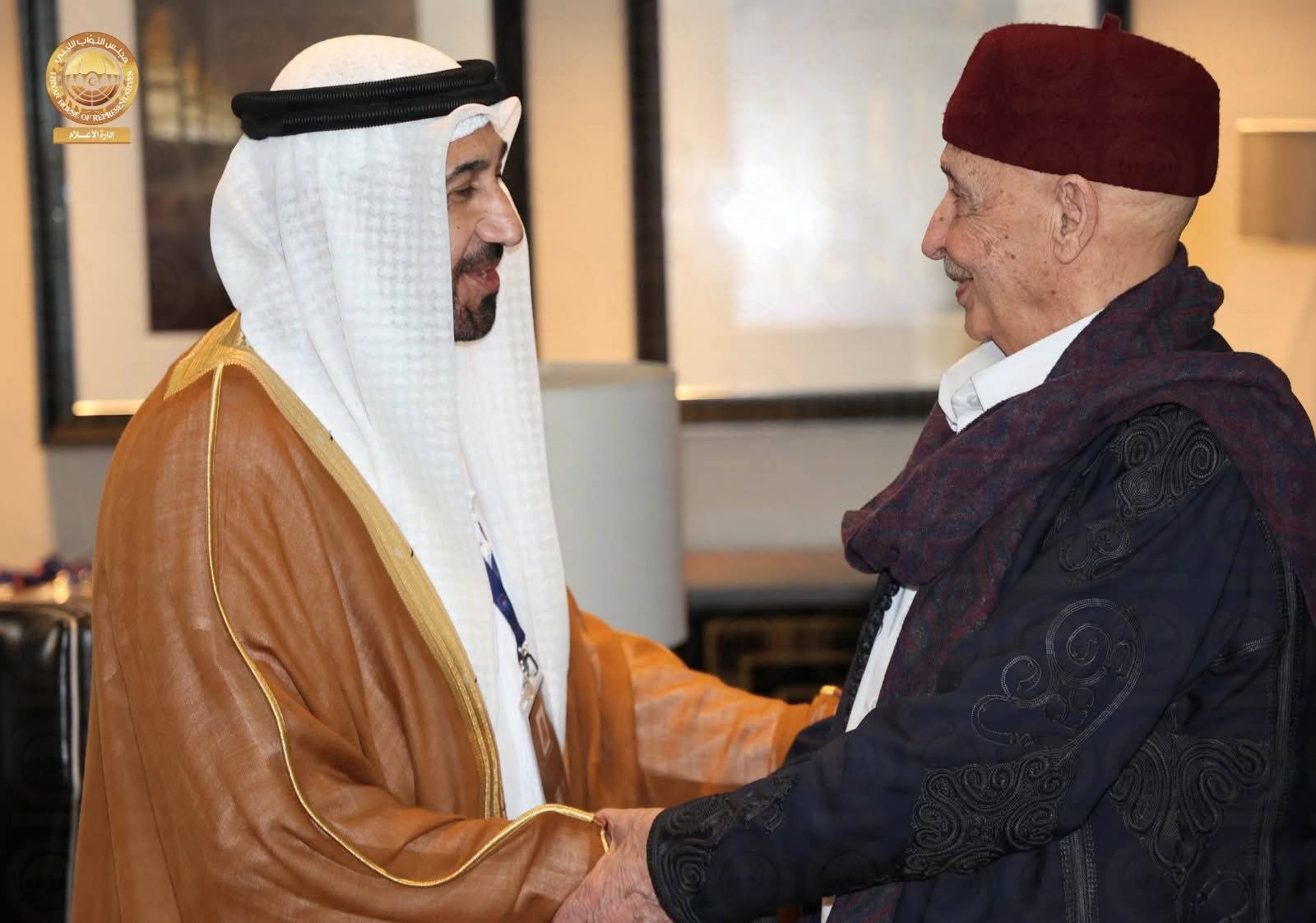 رئيس البرلمان العربي يلتقي رئيس مجلس النواب الليبي في إسطنبول