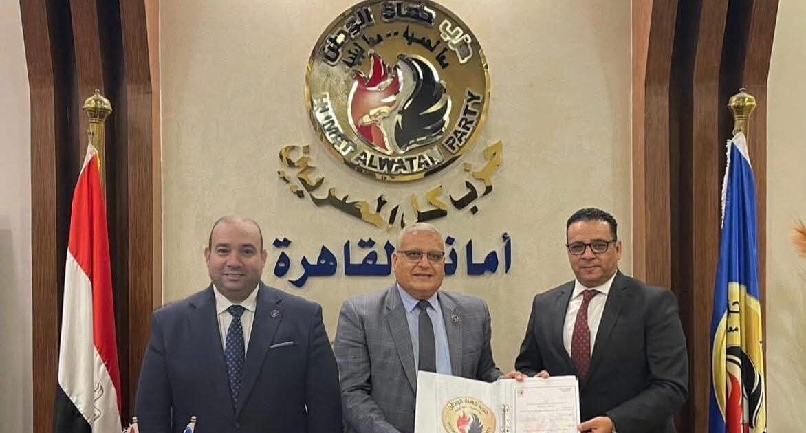 حزب حماة الوطن يكلف النائب عاطف عجلان برئاسة قطاع شرق القاهرة بهدف تنشيط هذا القطاع الهام