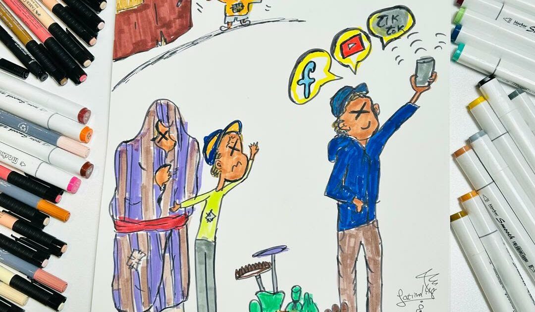 الفنانة والصحفية فاطمة الورفلي “الرسم الكاريكاتيري مثله كمثل اي نوع صحفي من الاخبار”