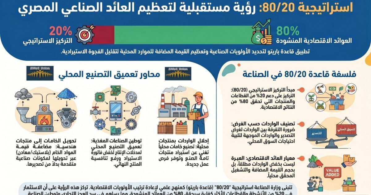 اتحاد مستثمري المشروعات: مناقشات واسعة بين المستثمرين حول تصريحات وزير الصناعة بشأن تطبيق قاعدة 80/20