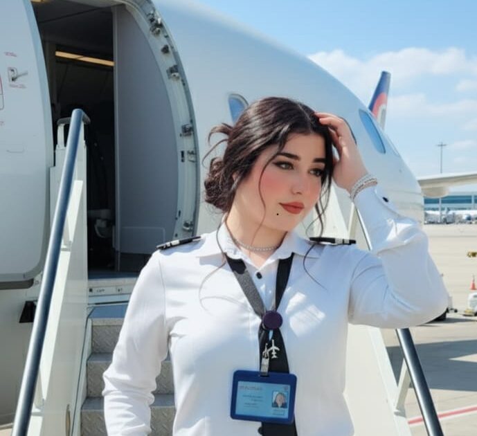 ريهام كميل.. أصغر مضيفة طيران مصرية تتصدر الترند بعمر 22 عامًا