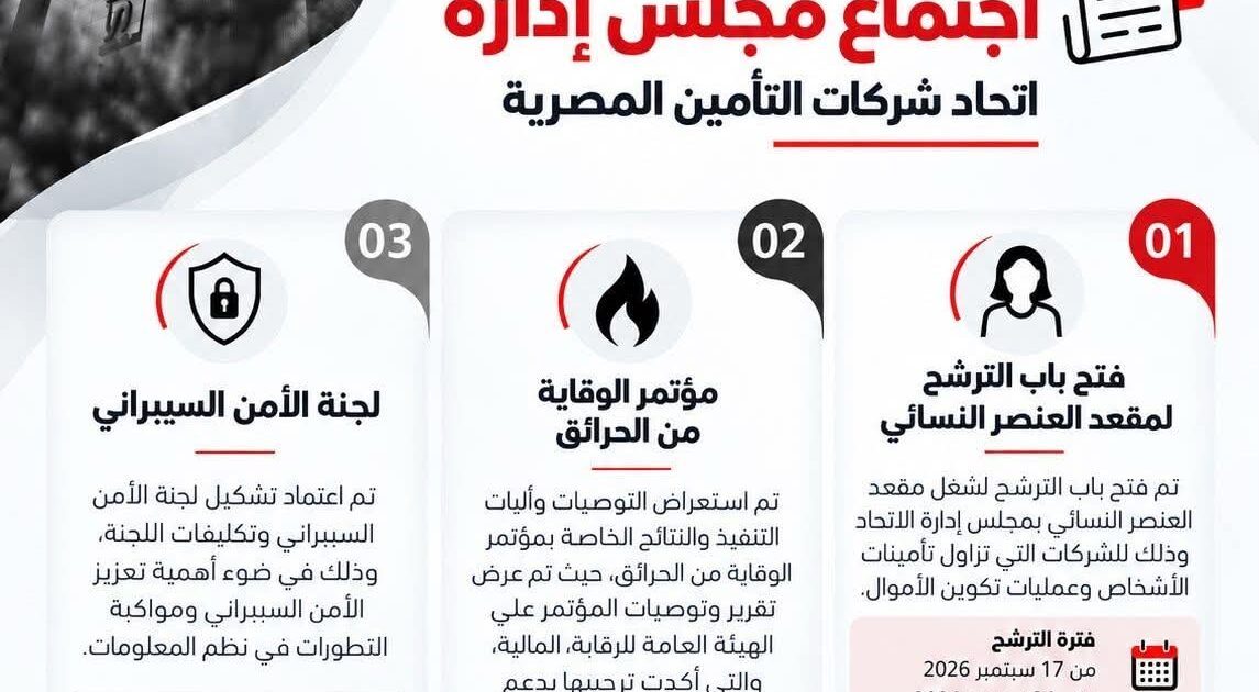 اتحاد التأمين يقر فتح الترشح للعنصر النسائي ويعتمد لجنة للأمن السيبراني