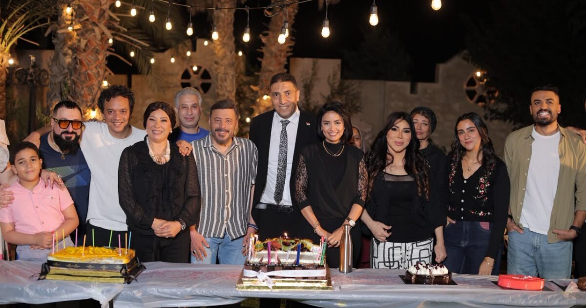 سهر الصايغ وعمرو عبد الجليل وانتصار يحتفلون بانطلاق تصوير مسلسل إعلام وراثة