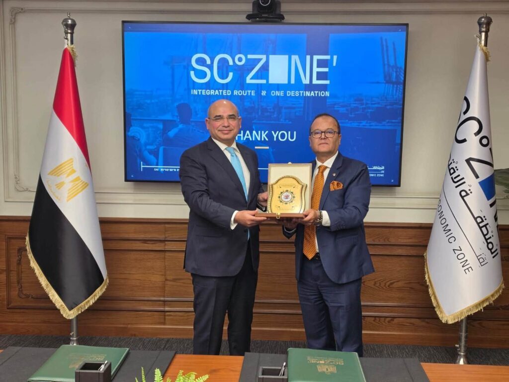 شيخون وصبري يتفقان على تأسيس شراكة بين المنطقة الاقتصادية لقناة السويس وشعبة النقل الدولي لجذب الاستثمارات