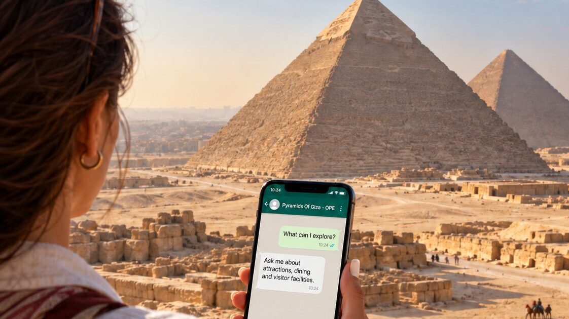 أوراسكوم بيراميدز تطلق مساعدًا ذكيًا مجانيًا لزوار منطقة هضبة الاهرامات بالجيزة عبر خدمة الواتساب