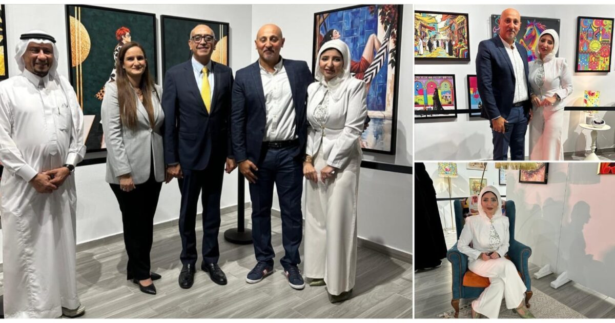 القنصل العام المصري بجدة أحمد عبد المجيد يفتتح معرض «سيلكا» للمعمارية شيرين قيشاوي في جدة