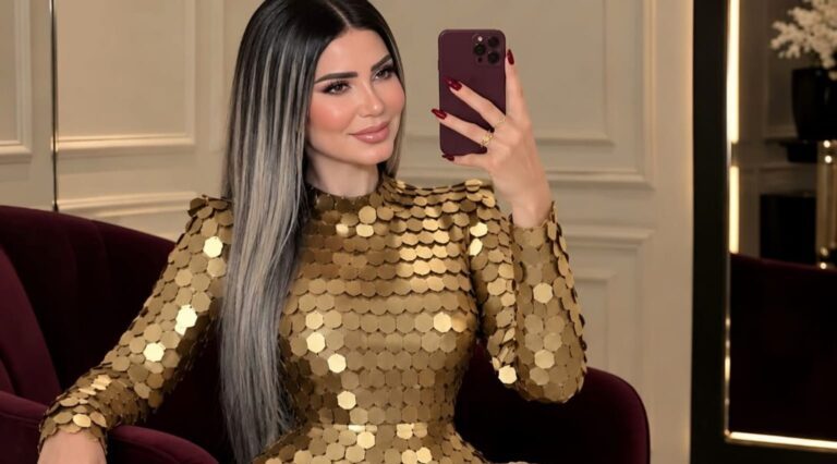 باللون الذهبي.. إيناس عز الدين تتألق بأحدث صيحات الموضة في بيت الأزياء العربي بجدة