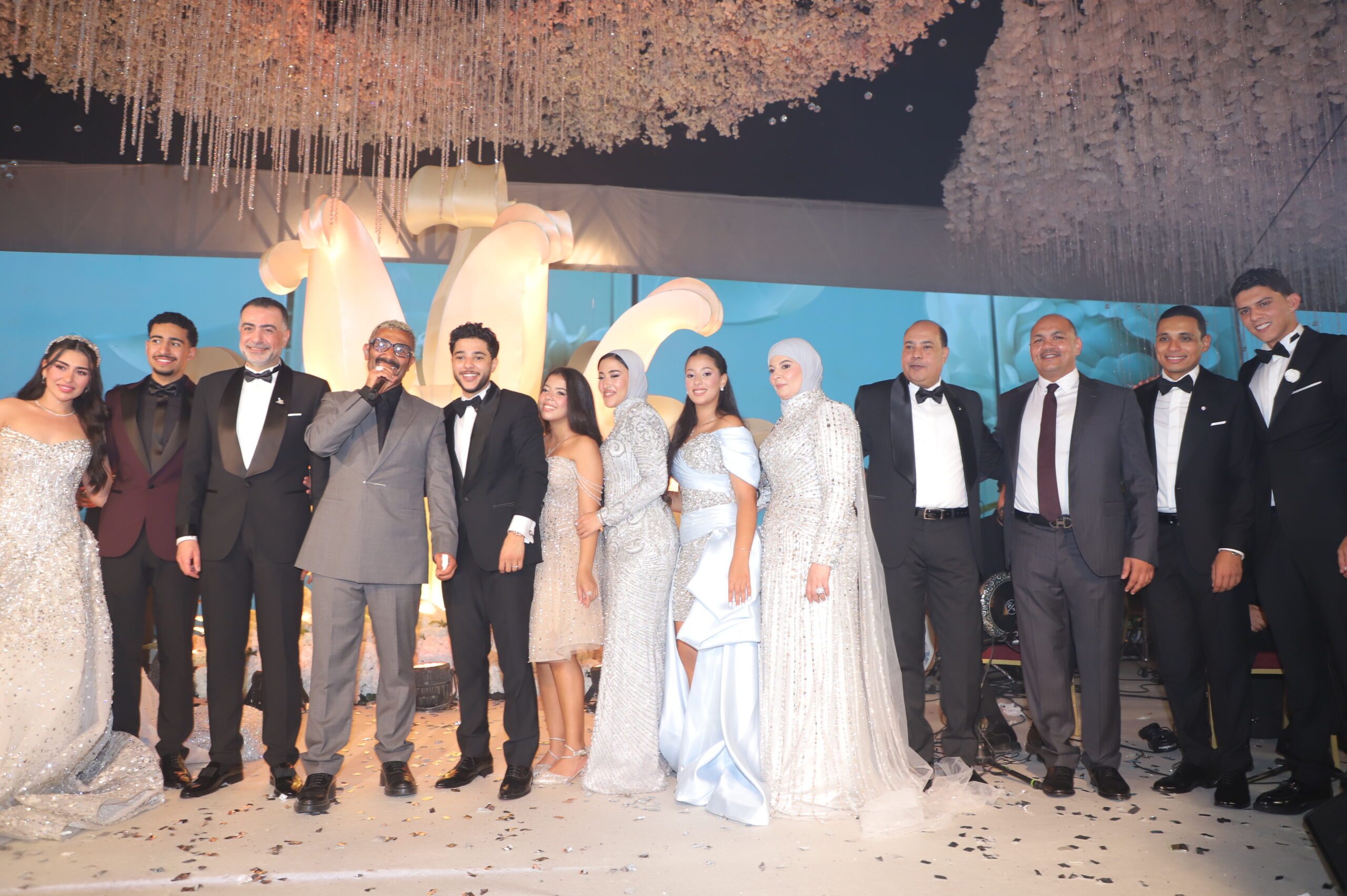 احمد سعد و بوسي يشعلان حفل زفاف نجل رجل الأعمال سامح جلال صلاح بحضور أحمد عبد الجواد والفنان مصطفى شعبان .